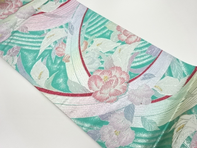 JAPANESE FUKURO OBI / WOVEN WAVY STRIPE